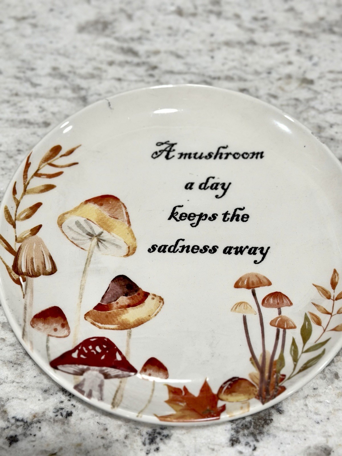 Laser Engraved Funny Plate “Calm Your Tits” Dark Humor Wall Decor - Cottagecore