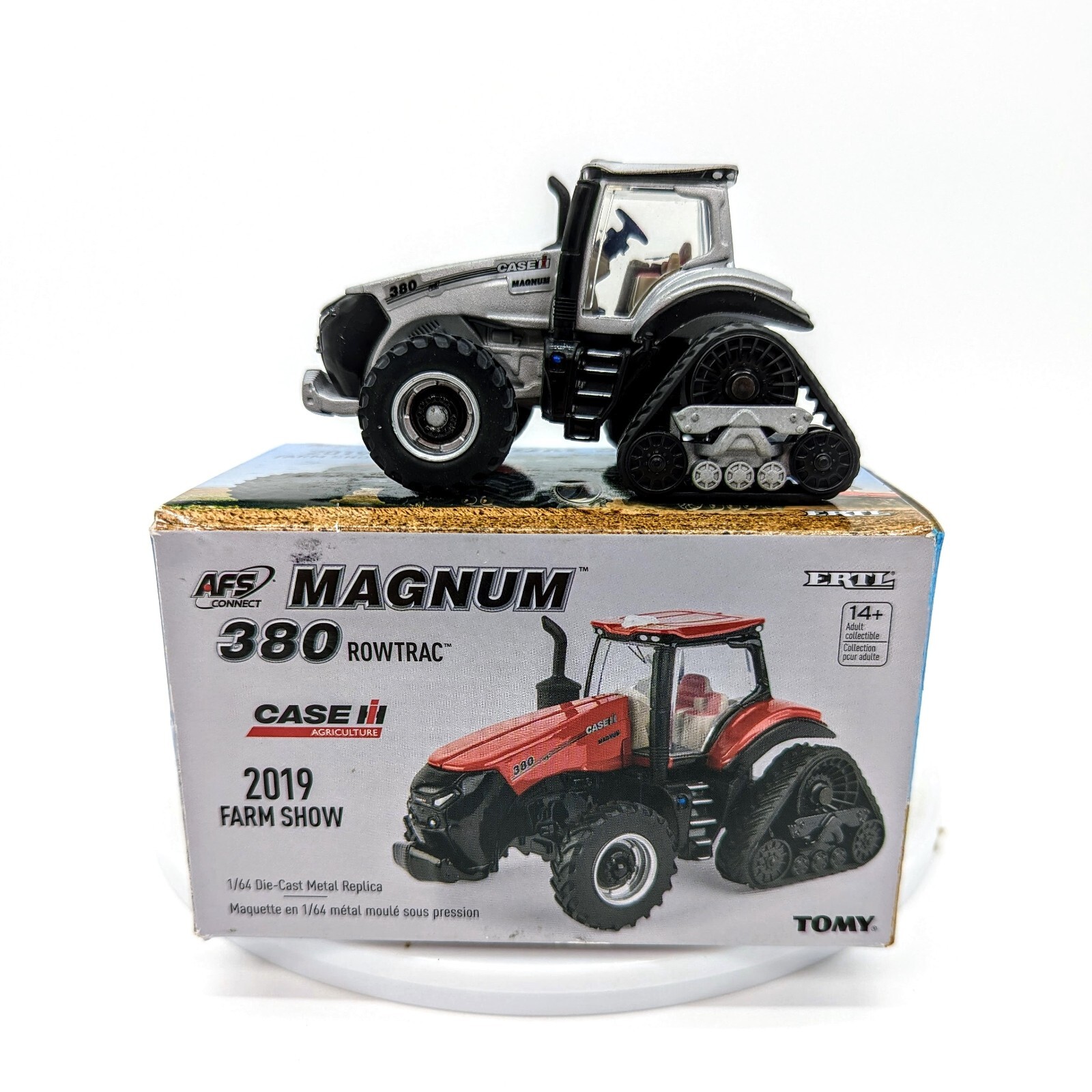 1/64 Case IH 380 Magnum Row Trac Tractor, 2019 Farm Show, Silver Chaser