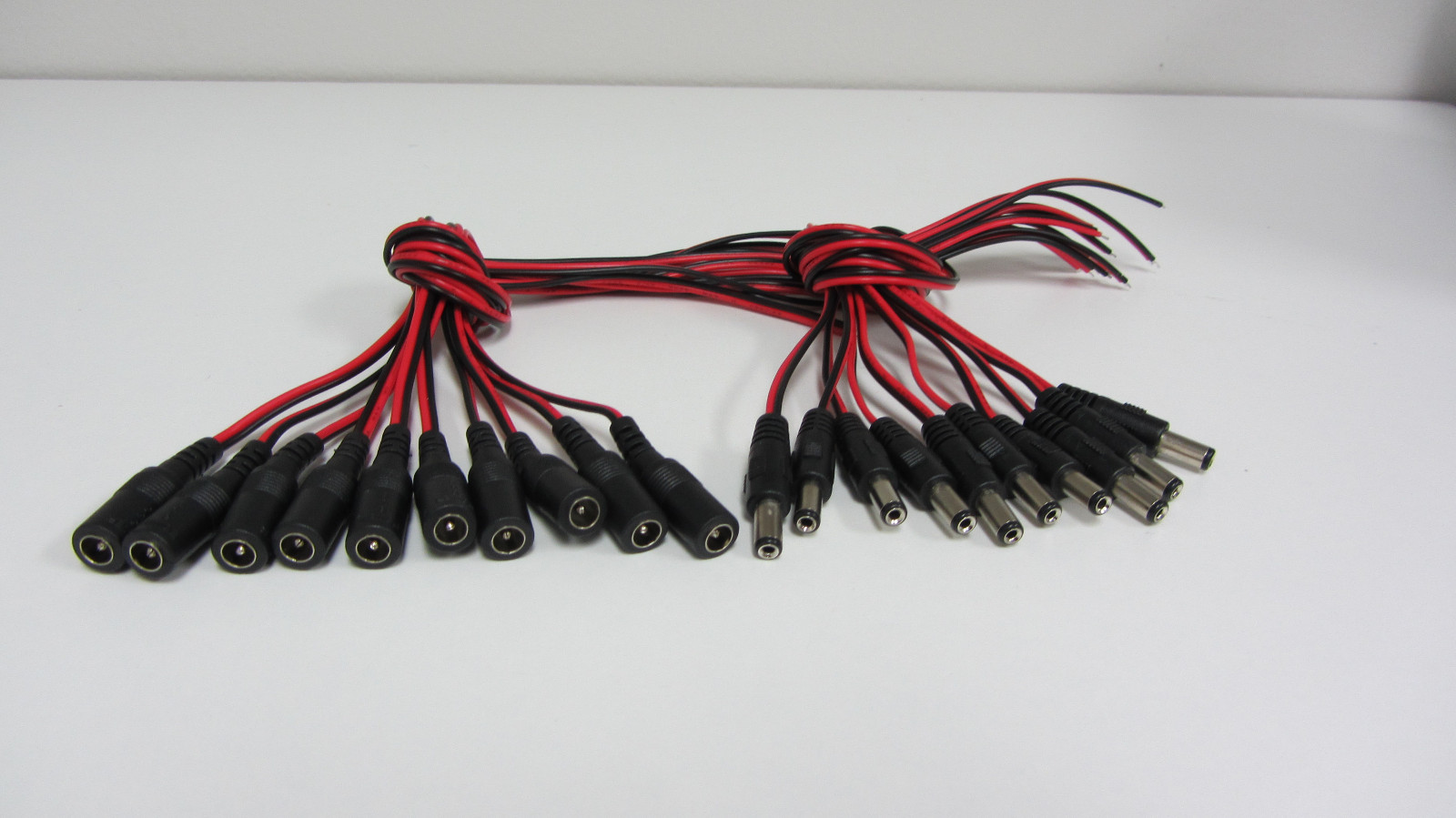 10pcs- Male & 10pcs Female DC Pigtail for CCTV Camera Power free shipping