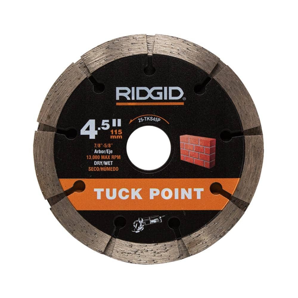 RIDGID 4-1/2 Morter Removal Sandwich Tuckpoint Diamond Blade