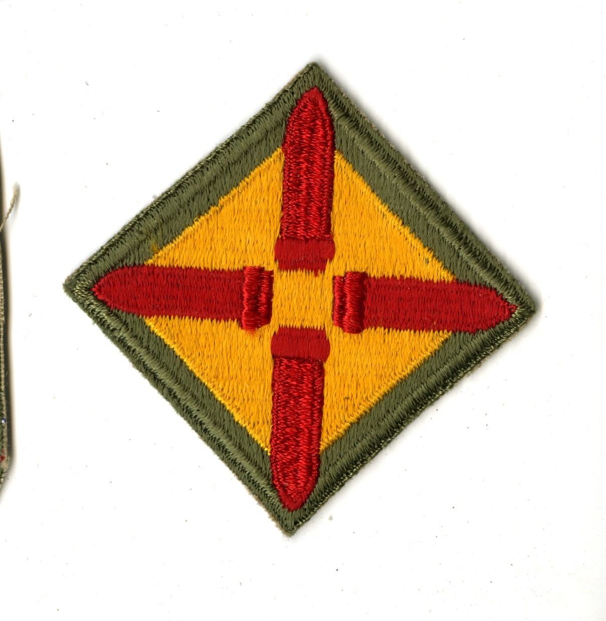 4th Coast Artillery White Back Patch WWII Original Southern States