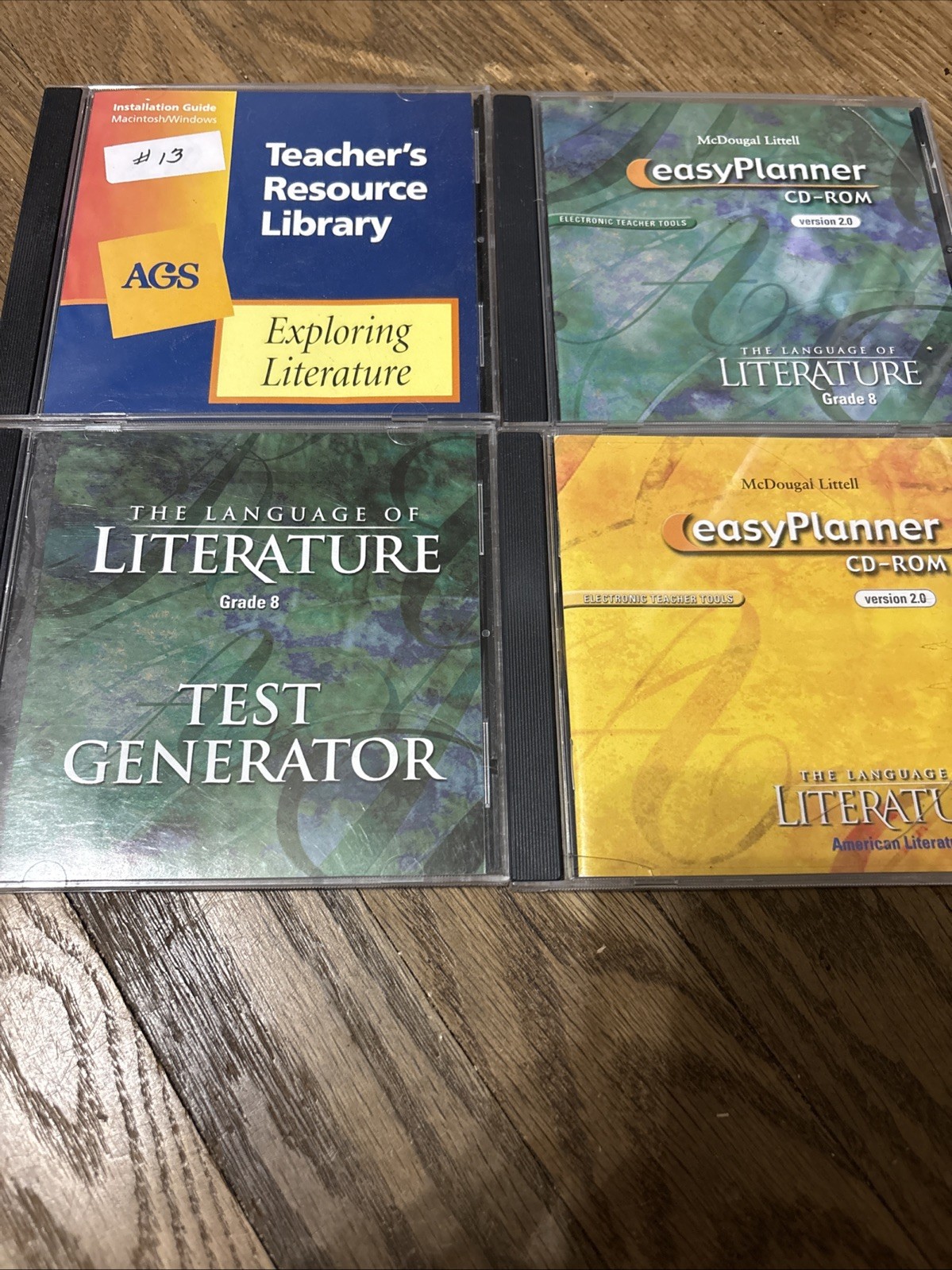 AGS exploring Literature, Grade 8 Easy Planner And Test Generator Disks