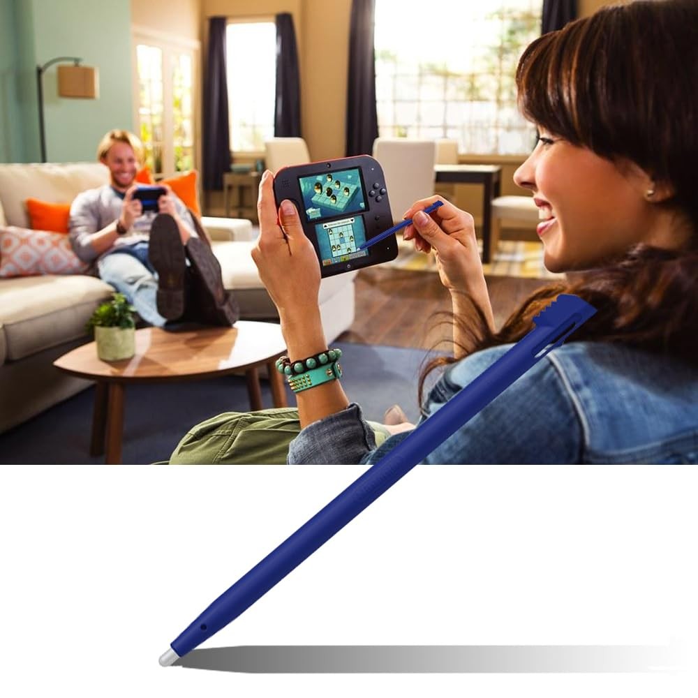 Screen Protector and Stylus Compatible 2DS, AFUNTA 3 Pack (6 2DS_cover+stylus