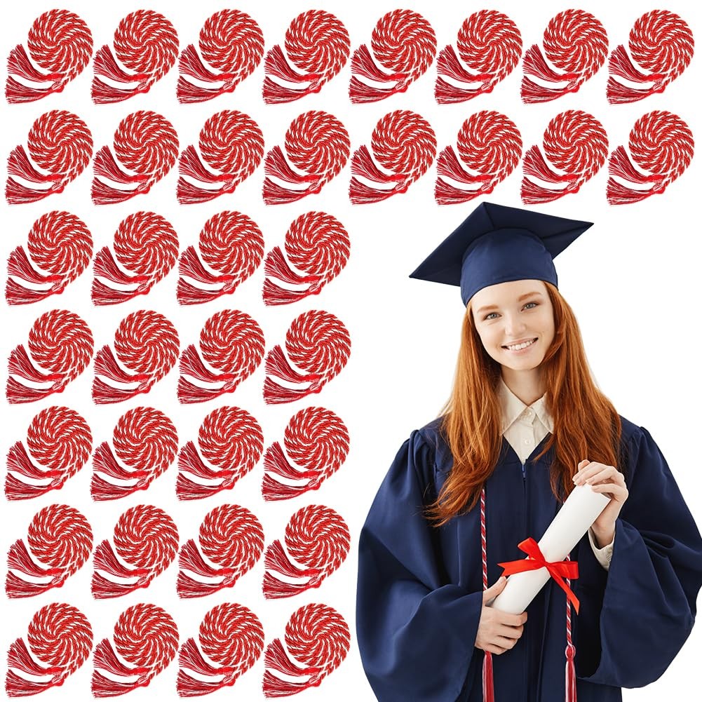 36 Pcs Graduation Honor Cords 2025 Braided Tassels Bulk For Grad Party