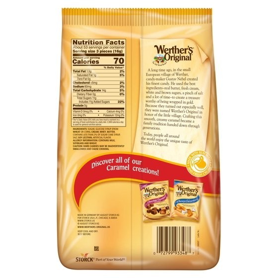Werther's Original Hard Caramel Candy, 30 oz
