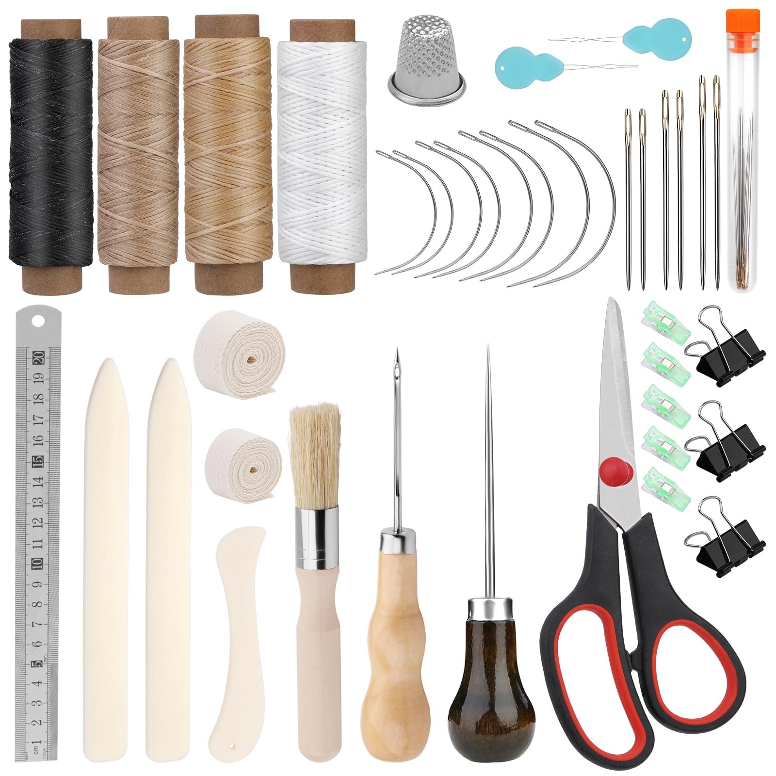 41 Pcs Book Binding Kits 3 Pcs Bone Folder Paper Creaser Paper Folding Tool B...