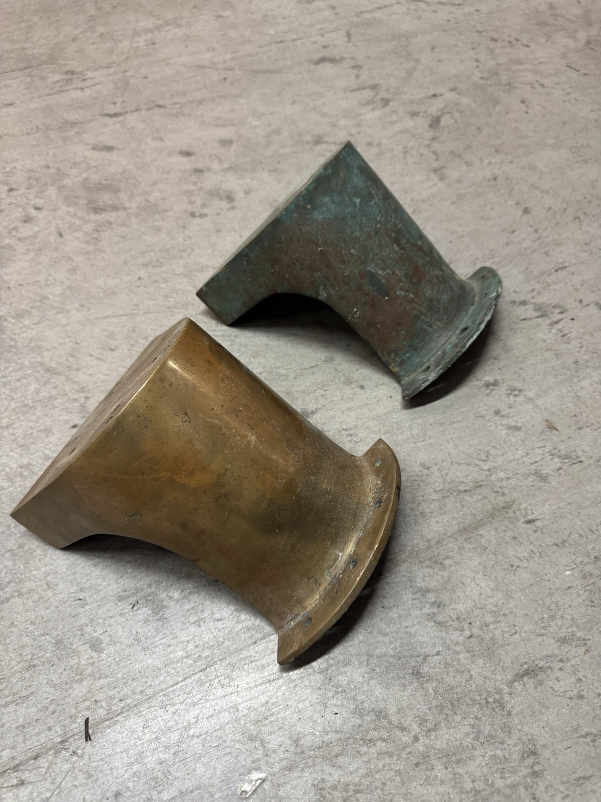 Pair Of Bronze Winch Bases