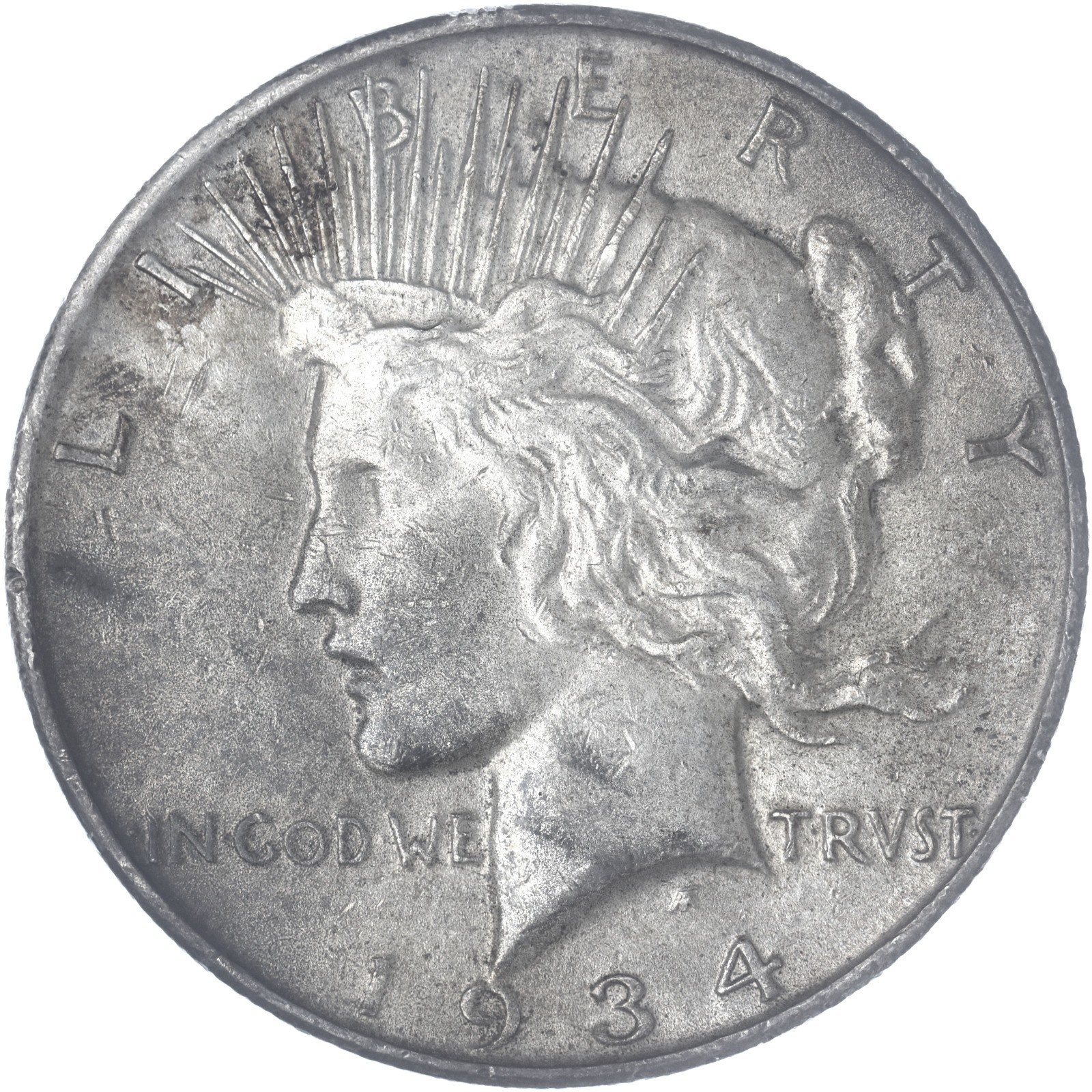 1934 D Peace Dollar Very Fine See Pics K056