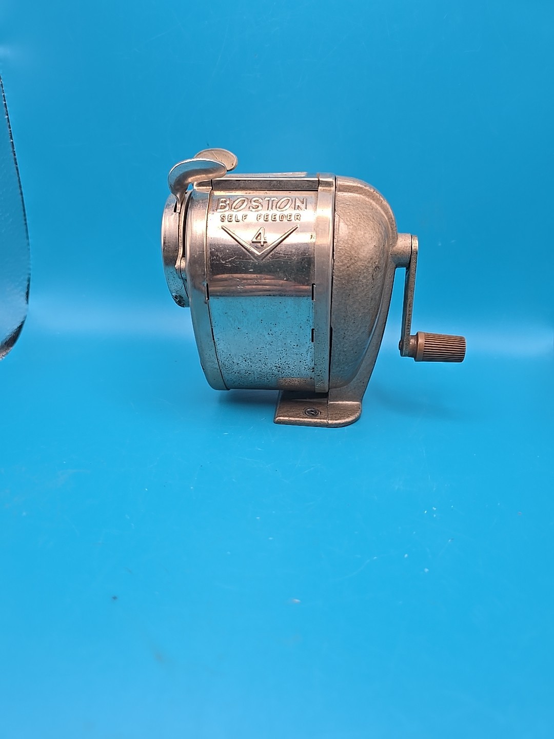 Vintage Boston Self Feeder 4 Manual Pencil Sharpener Hunt Mfg. Co. Made In USA