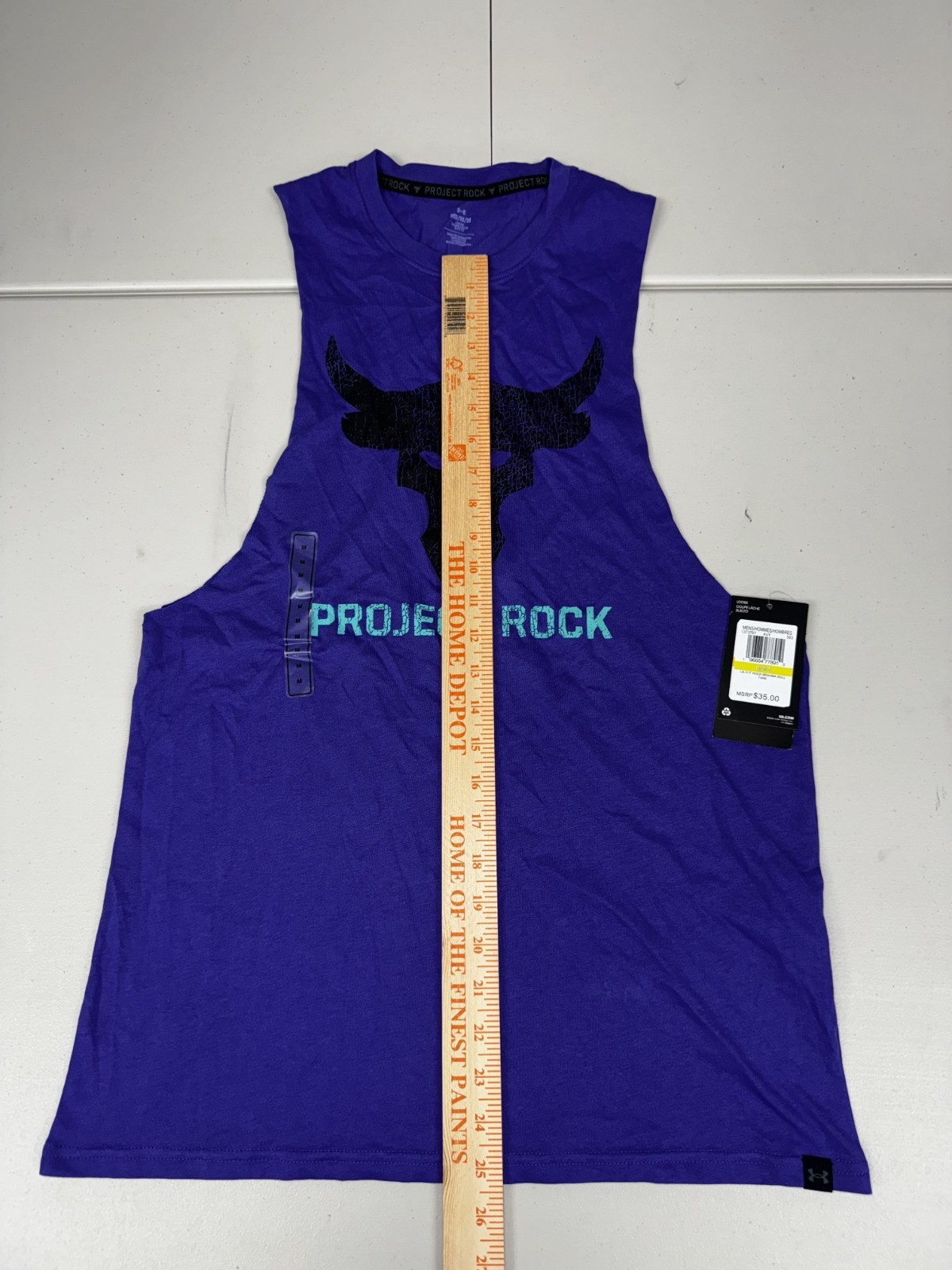 Under Armour Project Rock Brahma Bull Tank Men’s Pick Size Purple 1373787-583