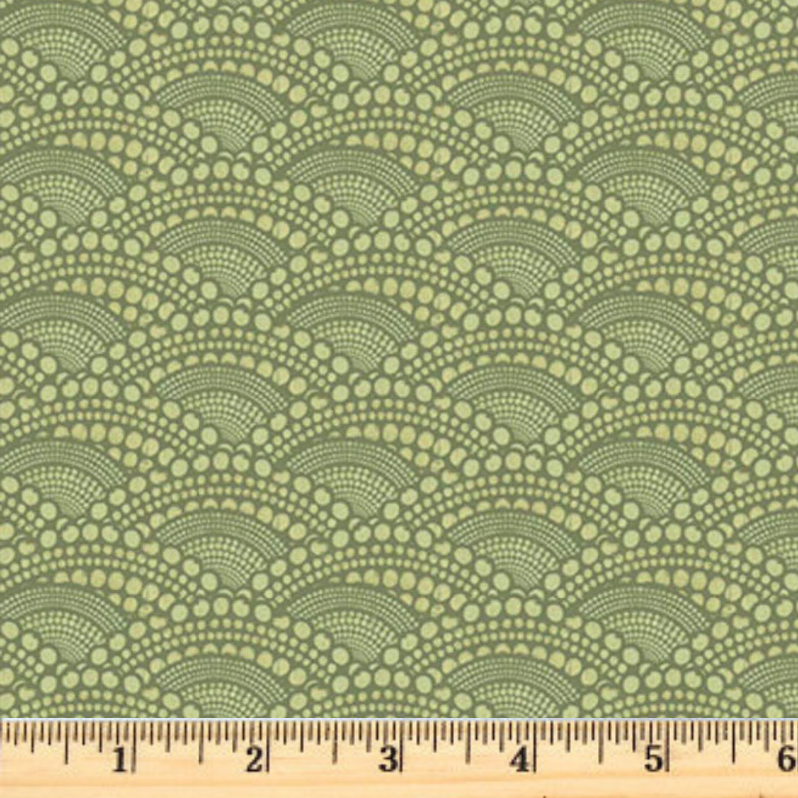 Chicken Scratch Green Scallops Dotty Cotton Fabric Sale 5727 G Fabric by half yd