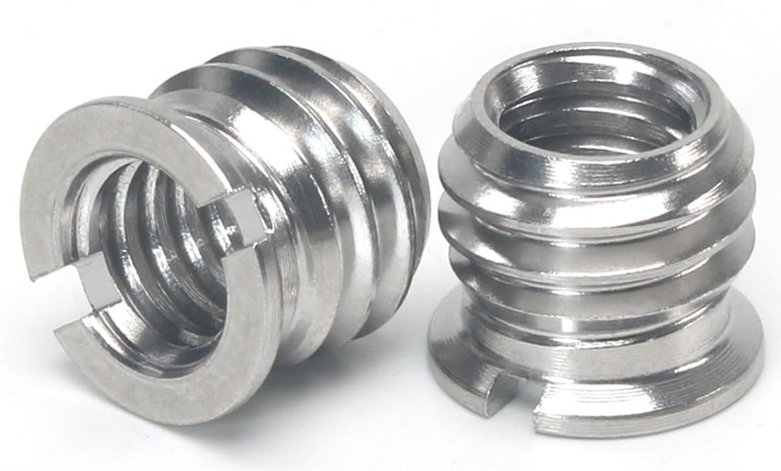 2 PCS Stainless Steel 1/4 Inch20 Female To 3/8 Inch16 Male Screw Adapter