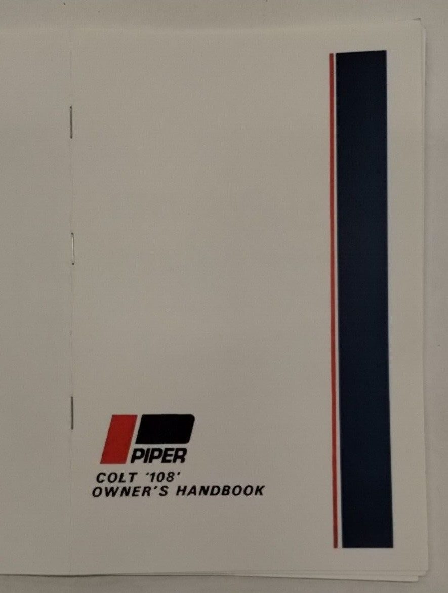 Piper 1961-64 Colt PA-22-108 Owners Handbook 753-594-Reproduction