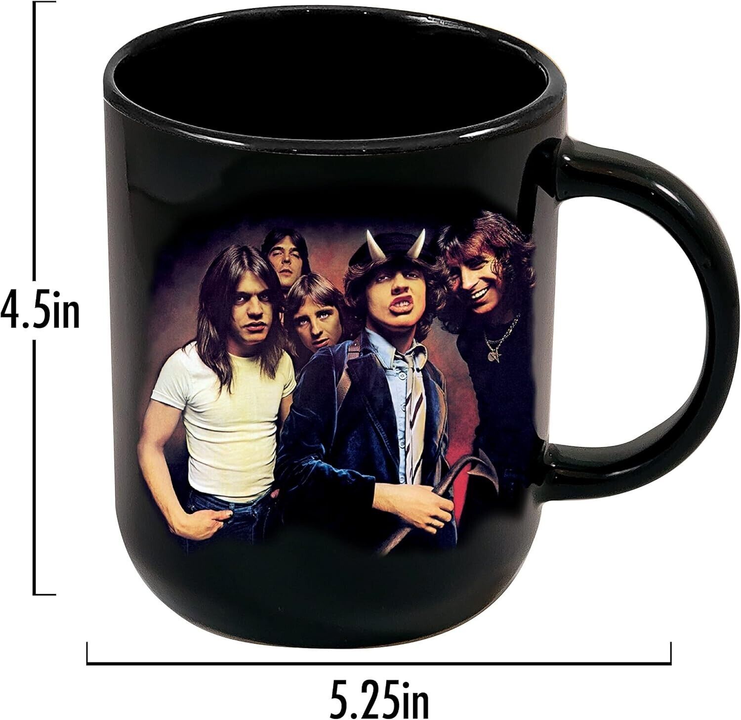 ICUP AC/DC Highway to Hell Ceramic 20 oz Black Cappuccino Ceramic Mug