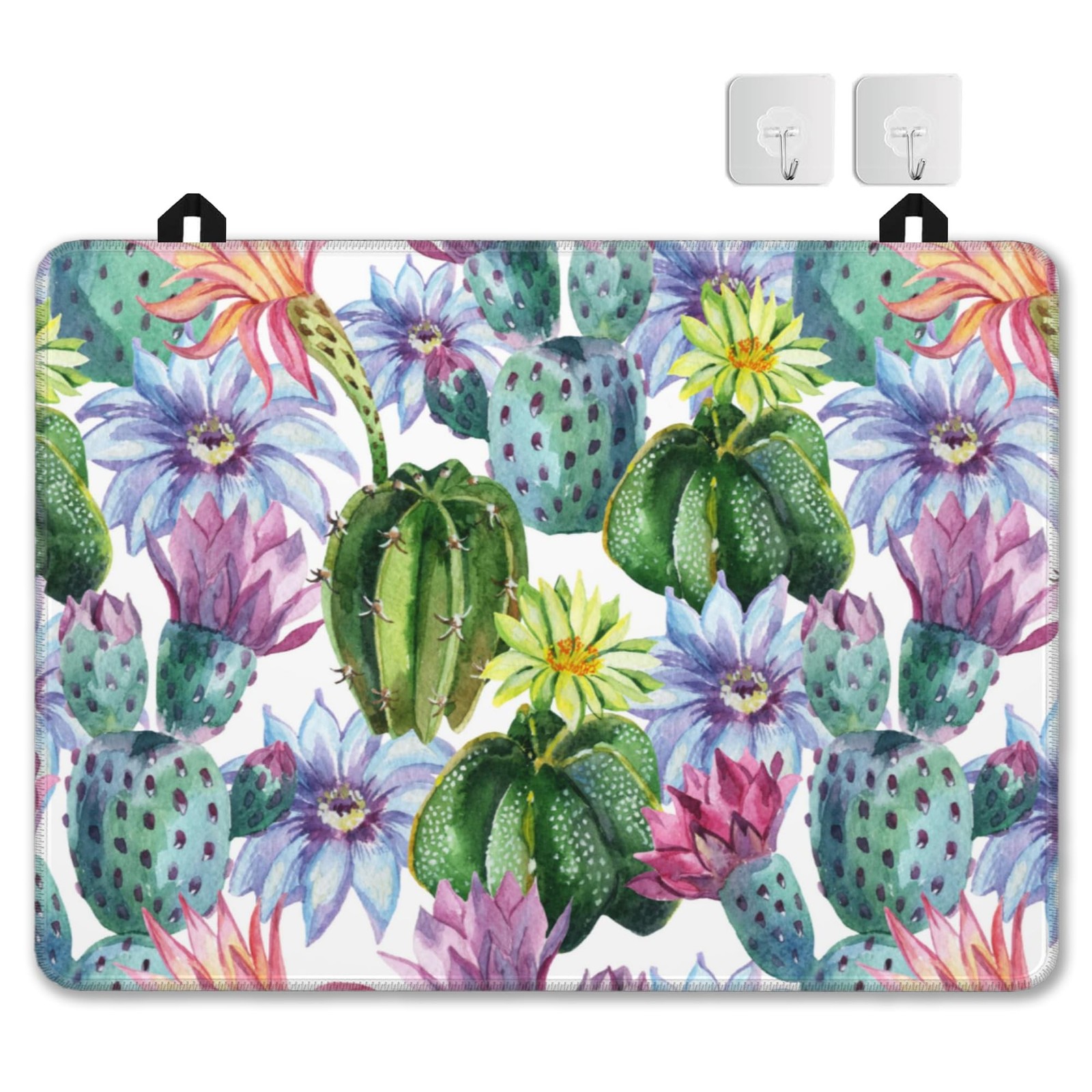 Stove Top Cover for Electric Stove,Vintage Cactus Flowers Thick Natural Rubbe...