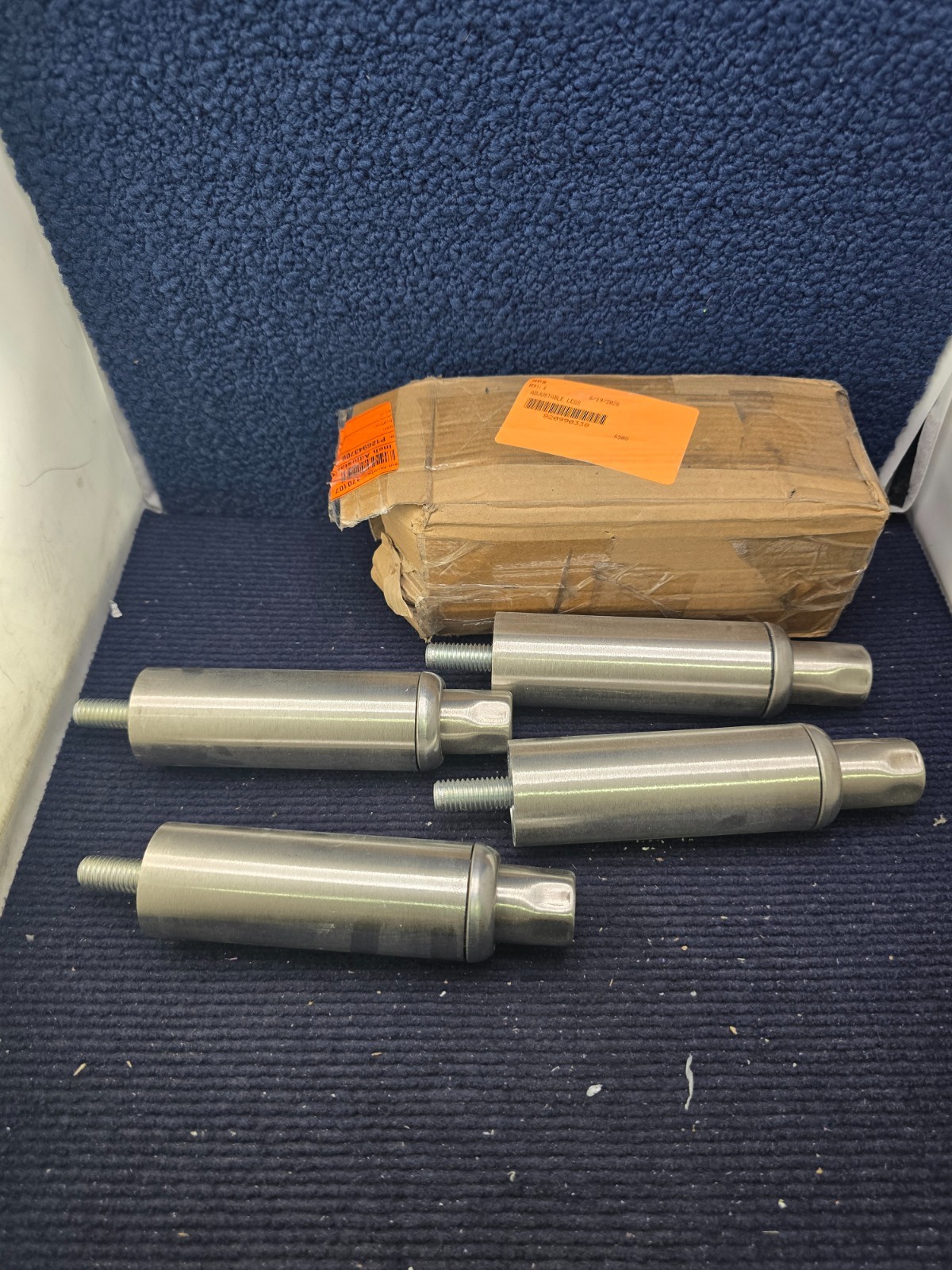 (QTY 4) 820990338: Stainless Steel Adjustable Equipment Legs 7-1/2"