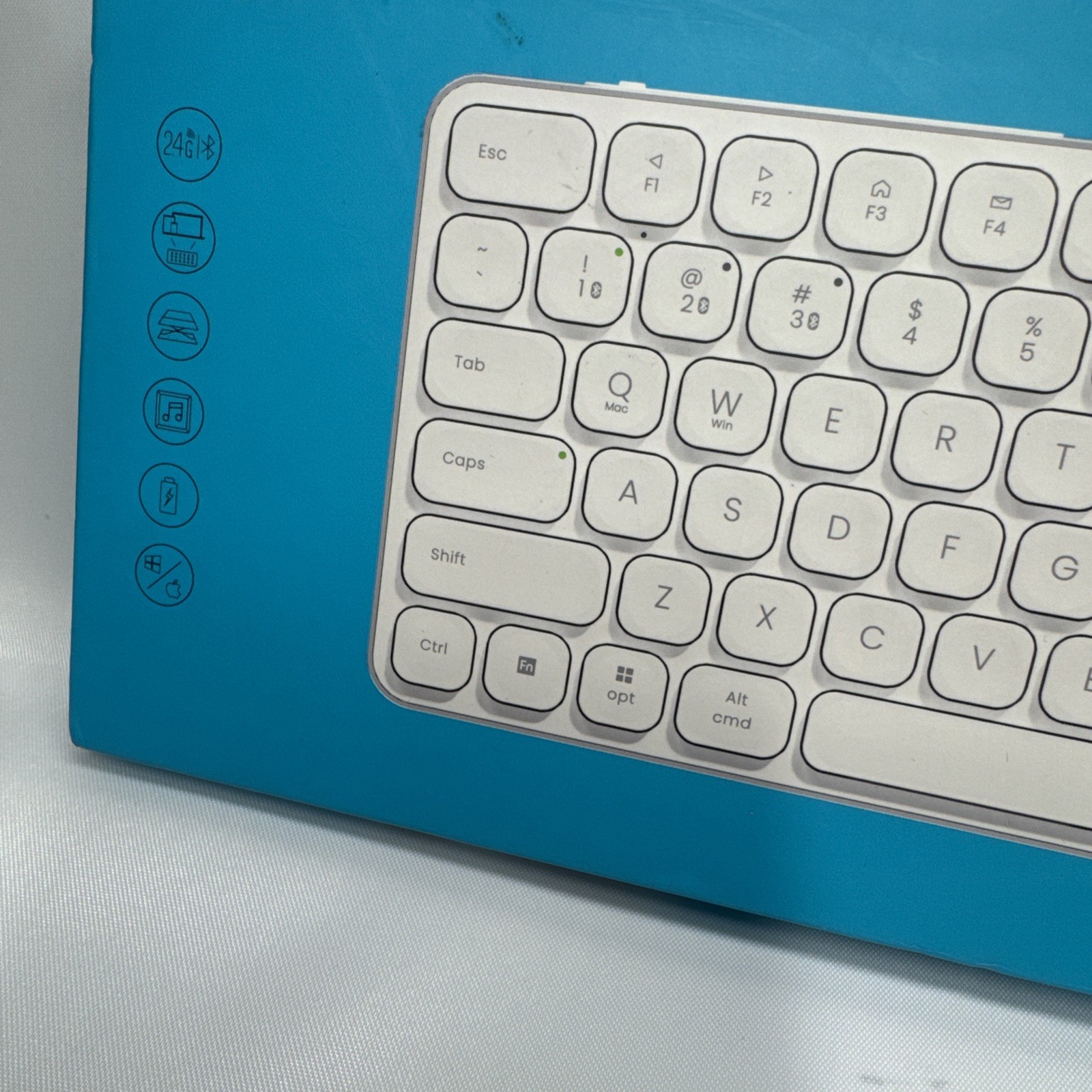 Rapoo E9350L Slim Wireless Keyboard Compatible with Mac Windows PC White
