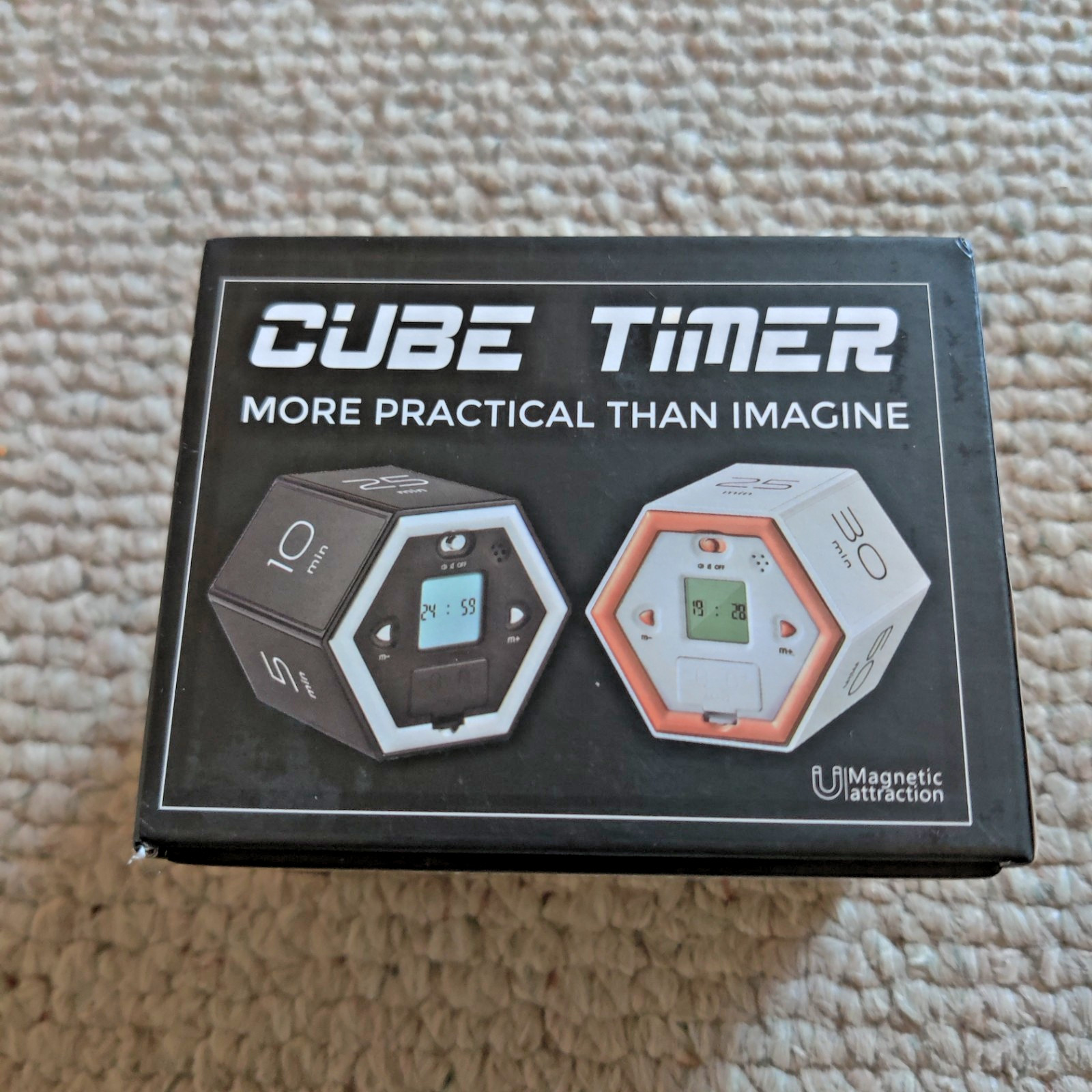 Timer Cube, Hexagon Productivity Timer, Pause & Resume