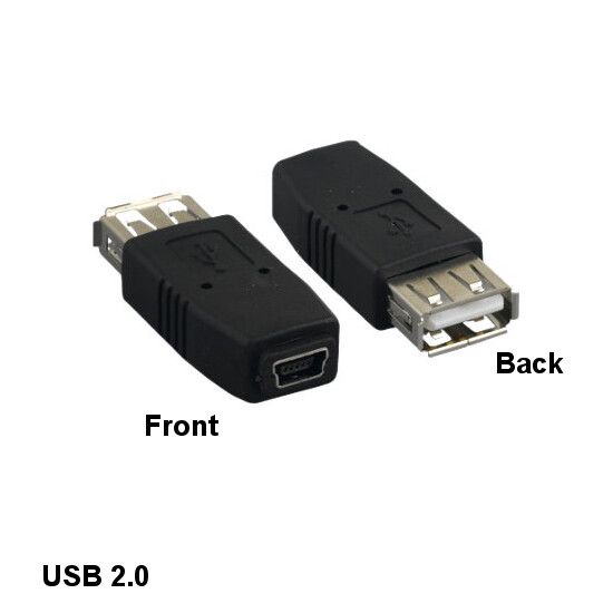 Kentek USB 2.0 Adapter Type A Female to 5 Pin Mini B Female Printer PC HDD MP3
