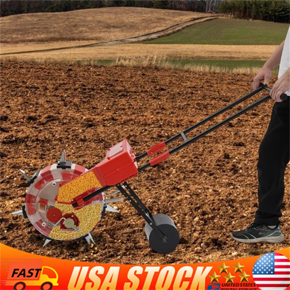 7-Nozzles Manual Seeding Machine Seeder Planter Hand-push Seeder Garden Seeder