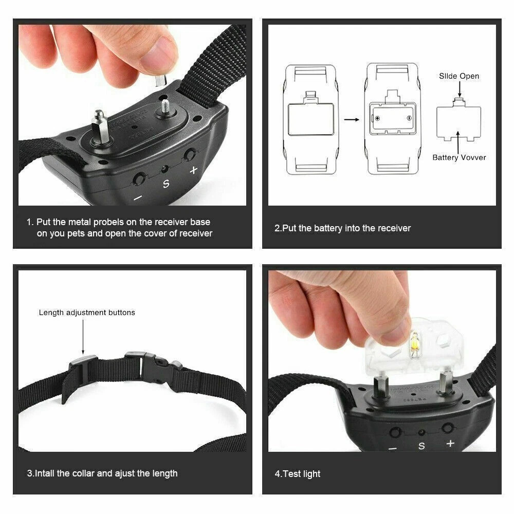 Automatic Anti Bark Barking Dog Shock Control Collar Device Large Medium Small