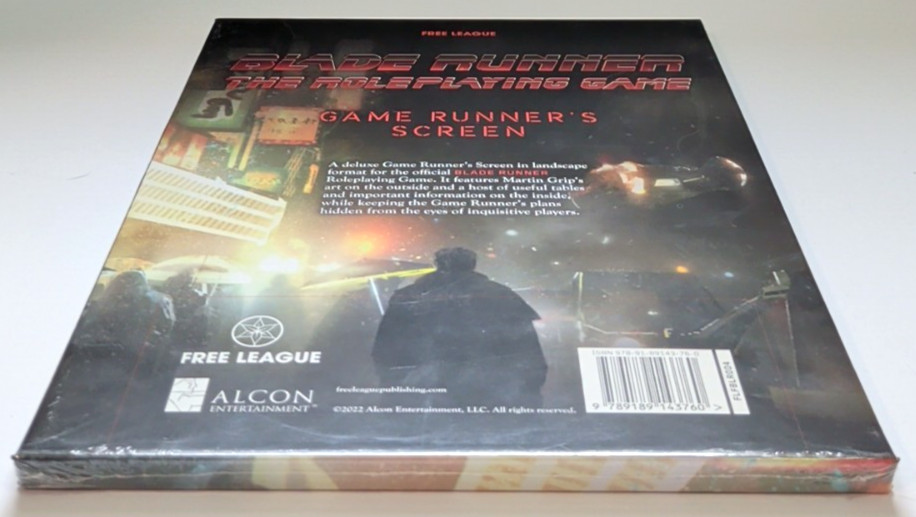 Blade Runner RPG Bundle: Game Runner's Screen and Base Dice Set Lot - New!