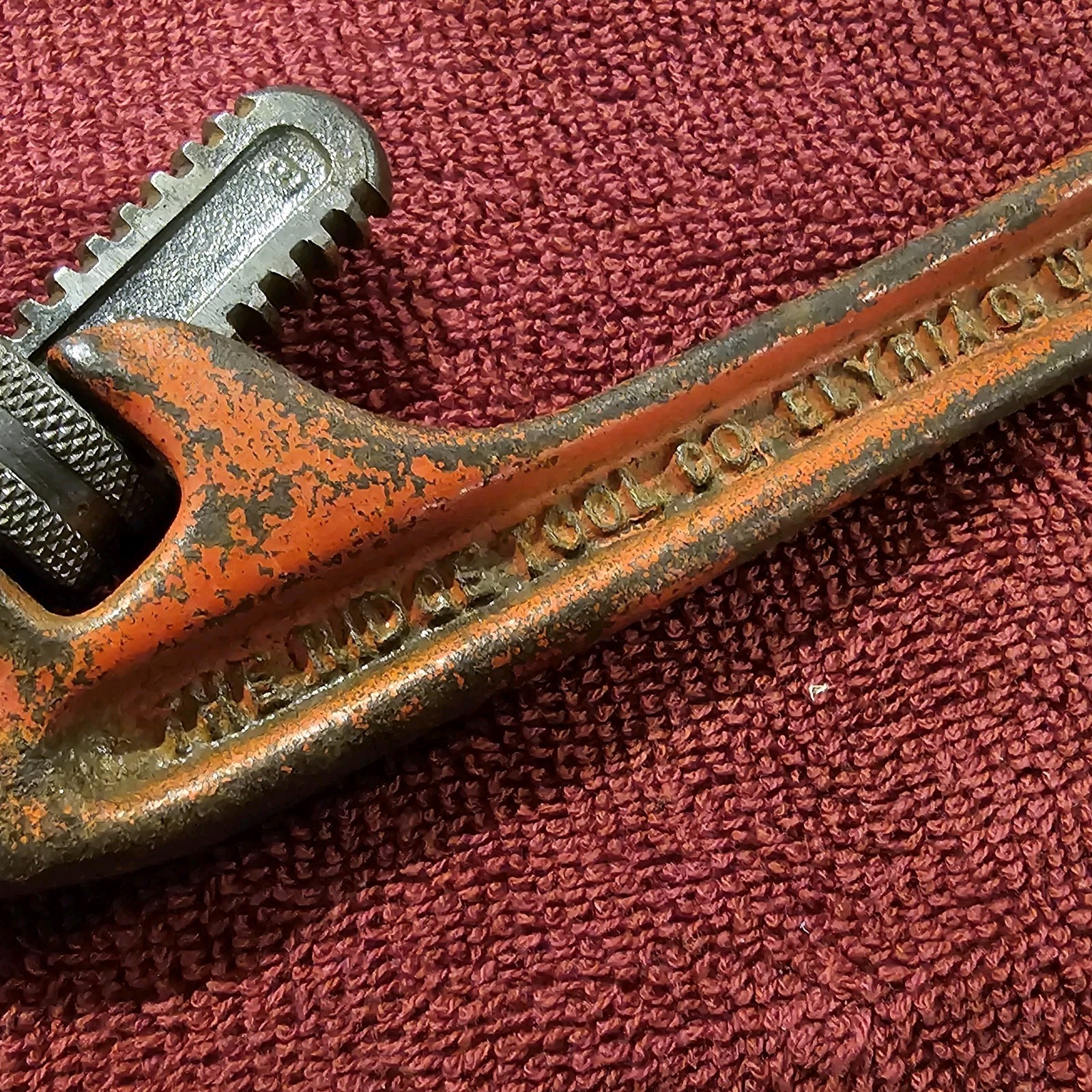 Vintage RIDGID USA E8 Offset Heavy Duty 8" Pipe Wrench