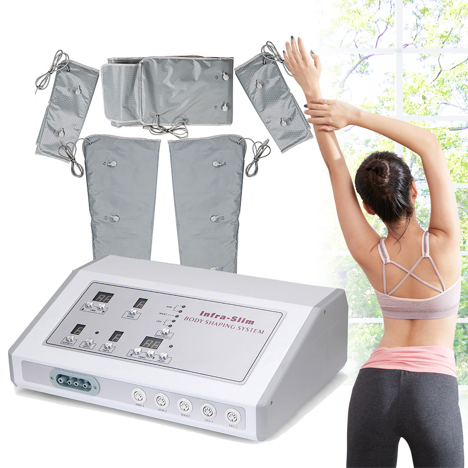 Body Slimming Weight Loss Machine Air Wave Pressure Far Heat Pressotherapy Sale!