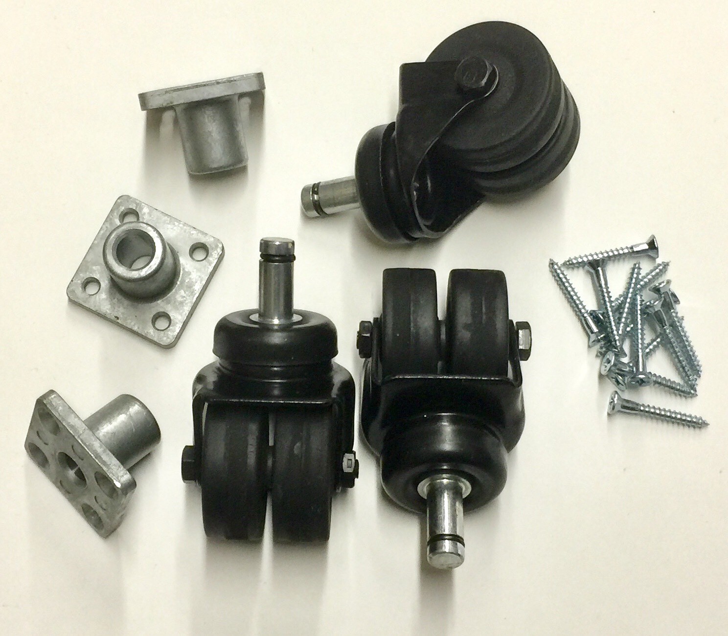 Darnell Grand/Baby Grand Double/Dual Rubber Wheel Piano Caster Kit - set of 3