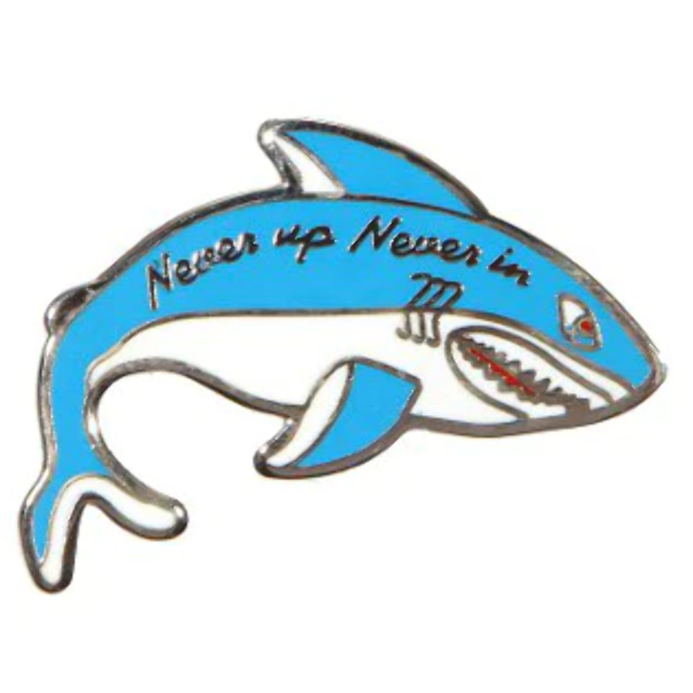Shark Blue & White Ball Marker