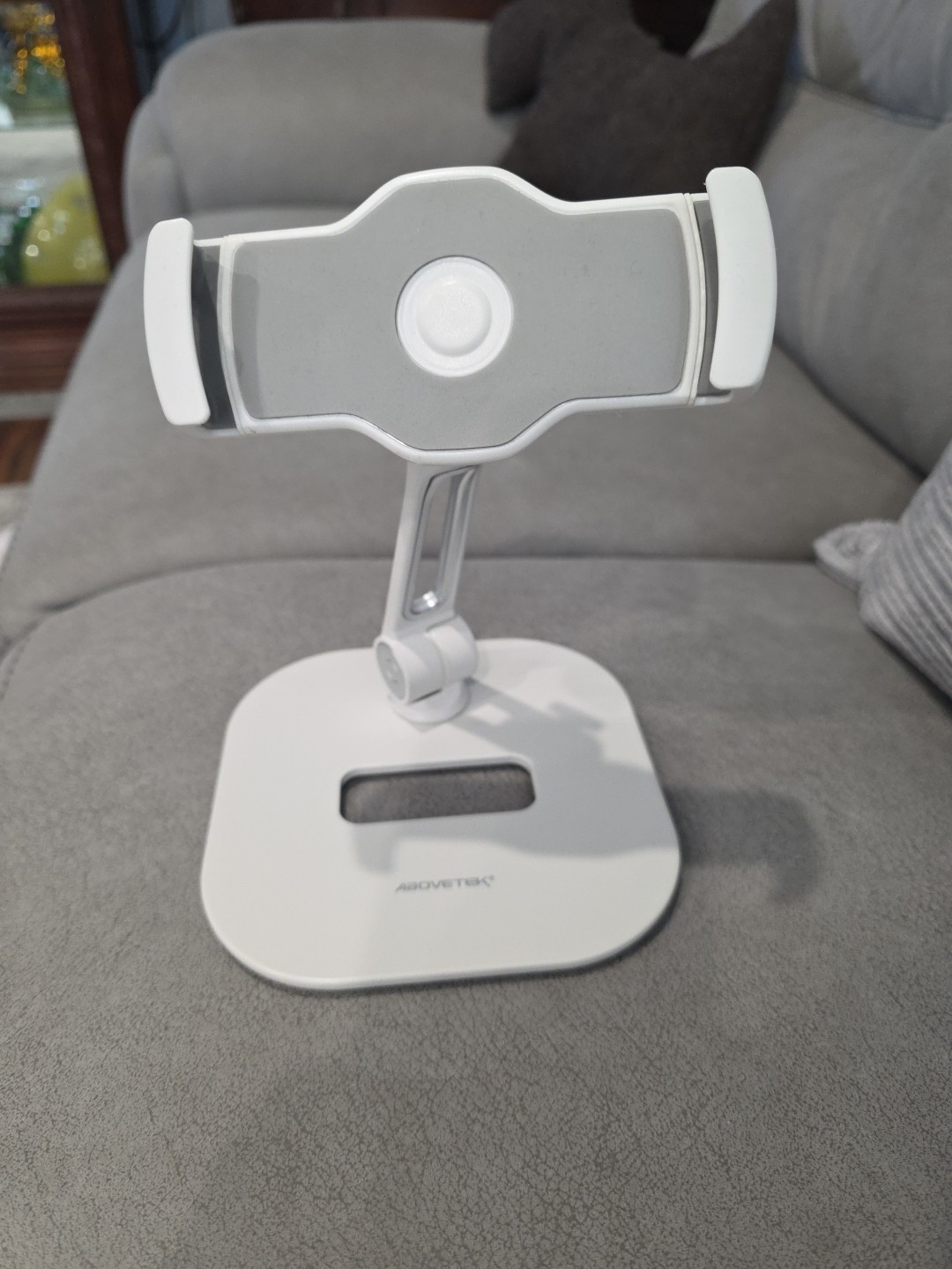 Abovetek Tablet Stand Holder, Stylish Aluminum Ipad Stands, Foldable 360° Swivel
