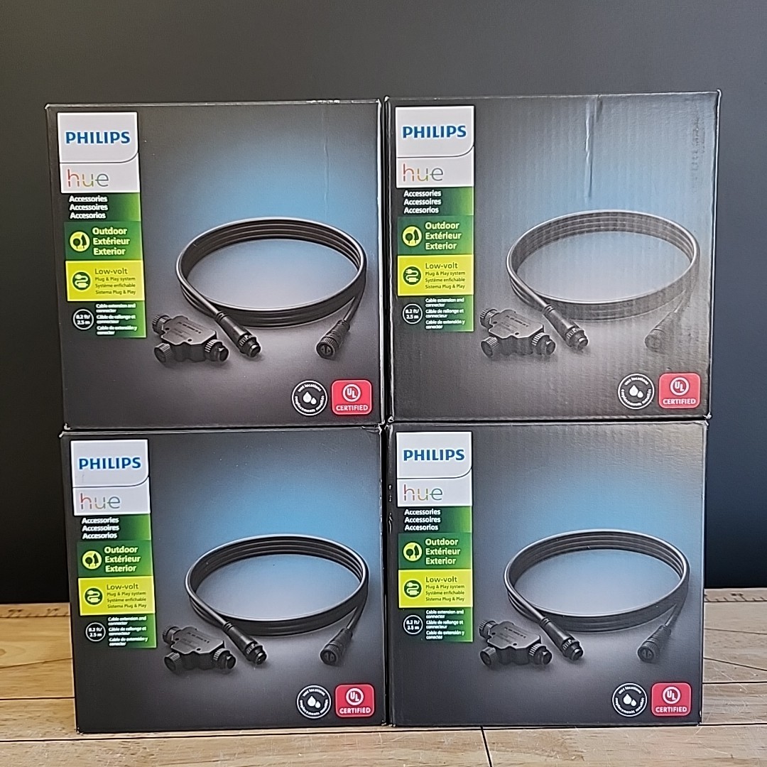 Philips Hue 8.2ft/2.5m Outdoor Cable - Lot of 4 / Bundle - Free Shipping