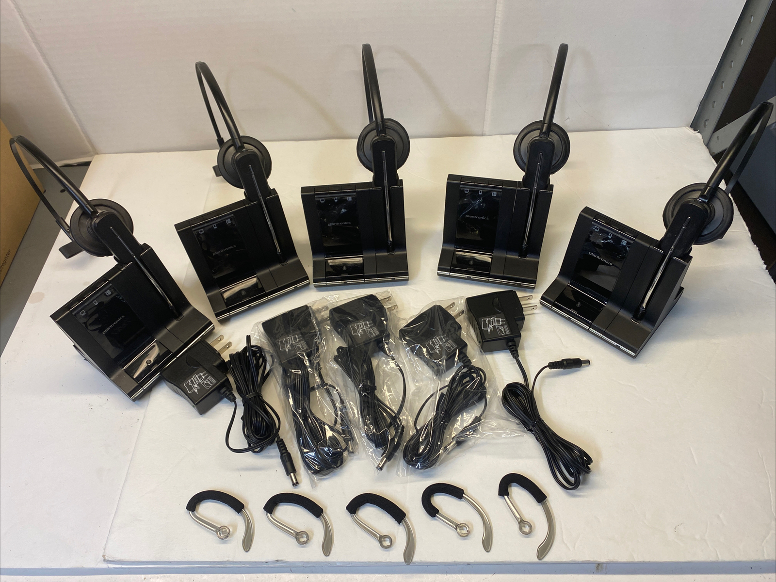 Lot Of 5 Plantronics Savi W740 Wireless Convertible Headset Part# 83542-01 -wty