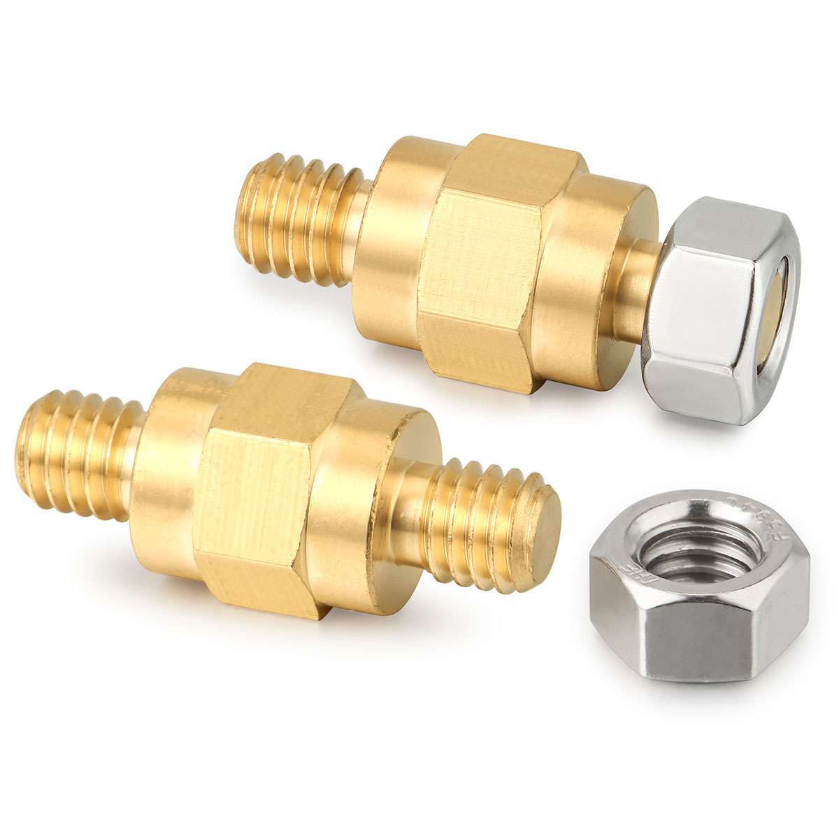 3/8"-16 Brass Side Post Battery Terminal Bolt Standard Extender Stud for GM Post