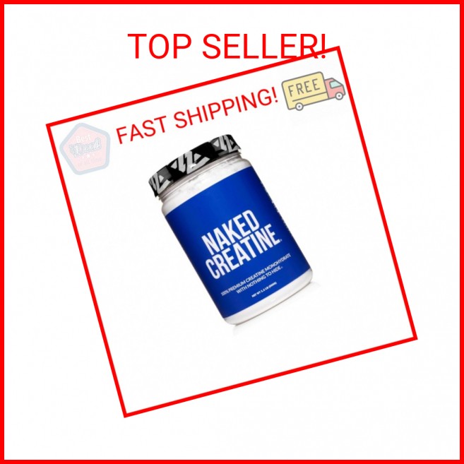 NAKED Pure Micronized Creatine Monohydrate Powder - Unflavored, 500g, 1.1lb Bulk