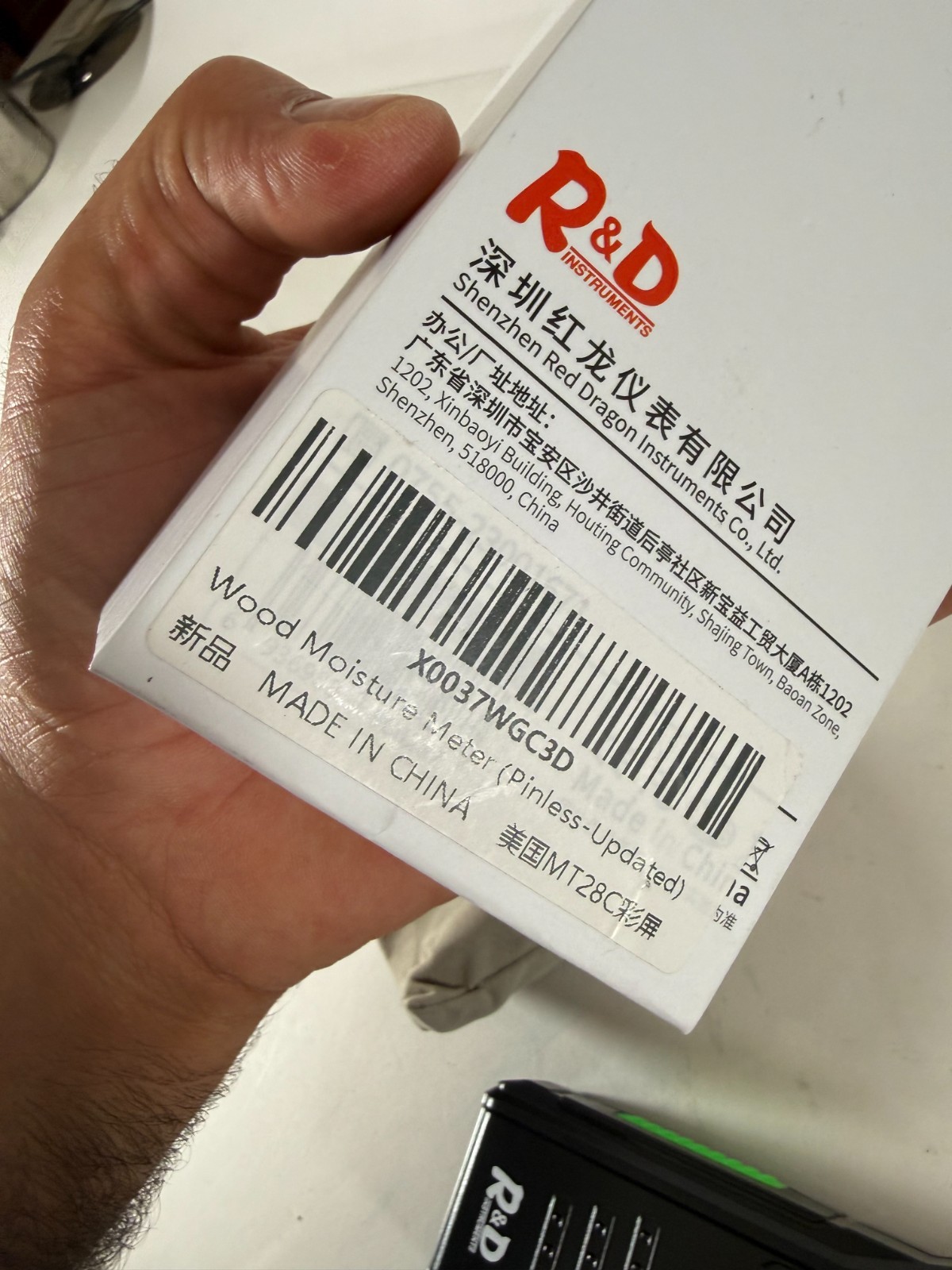 R&D Instruments MT-28 Pinless Digital Moisture Meter Multi-Material