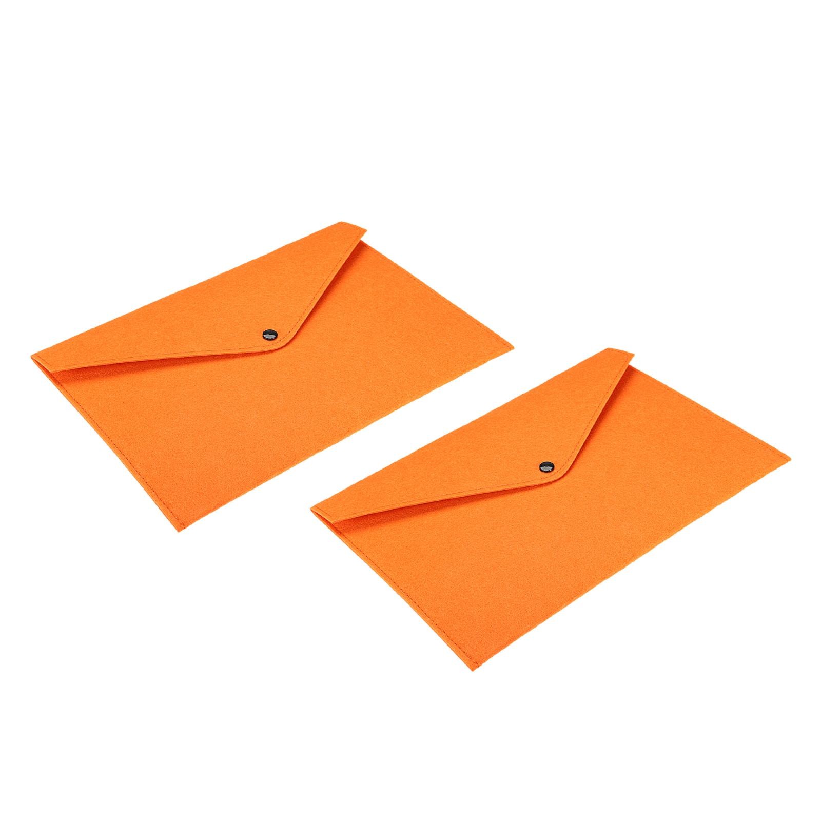 2 Pack Felt File Folders for Office Stationery Orange
