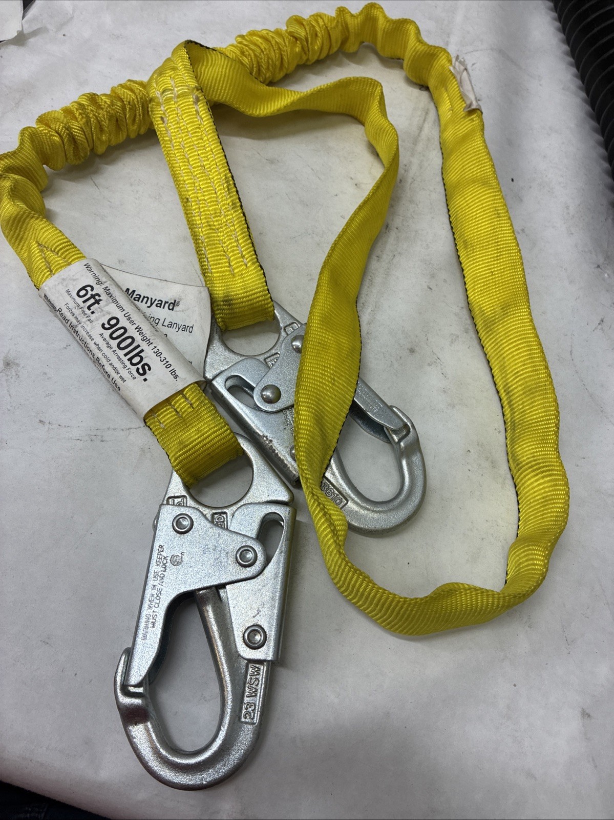 Miller Manyard Shock-Absorbing Lanyard 6ft 216WLS-Z7/6FTYL North Safety