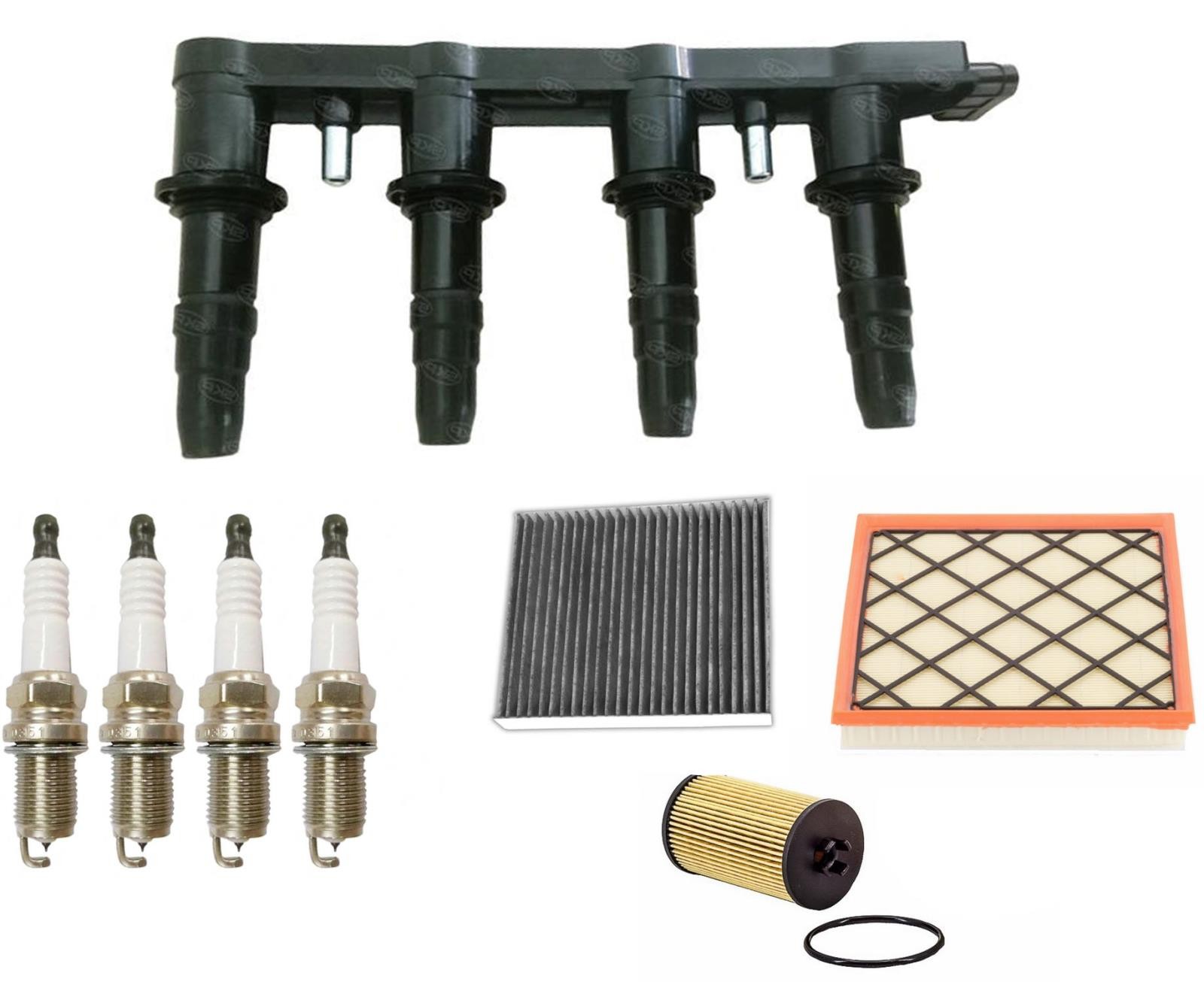 Ignition Coils Spark Plugs & Filters Tune Up Kit Fits Chevrolet Cruze 1.8L 11-16