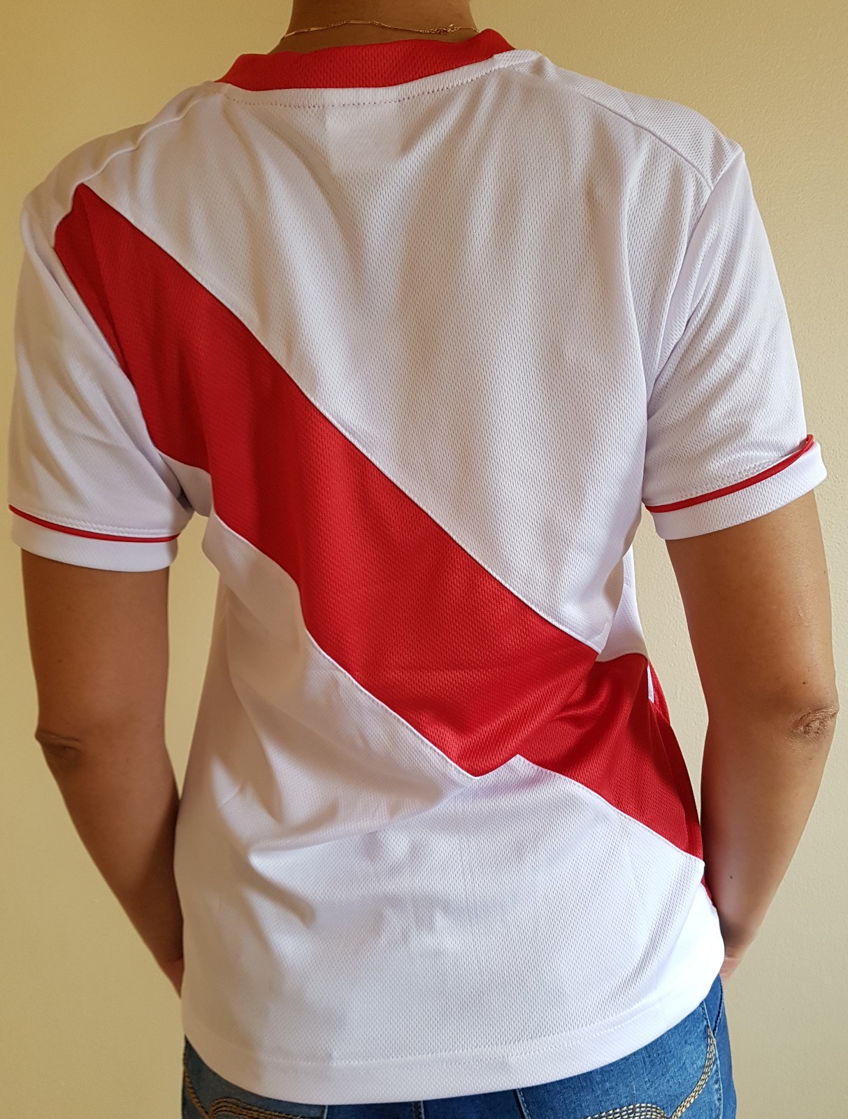 PERU SOCCER WHITE JERSEY FOR WOMEN