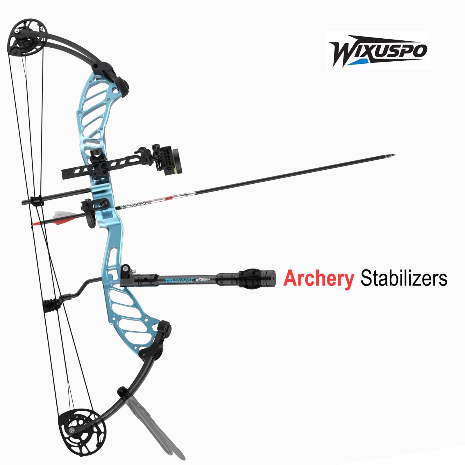 Universal Archery Bow Stabilizer with Shock Absorber & Noise Reduction - Detacha