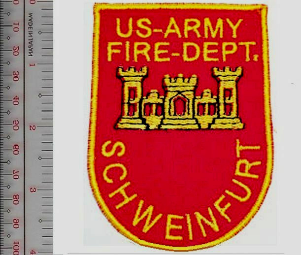 US Army Germany Fire Department  US Army Garrison Schweinfurt 1945 - NO TARIFF