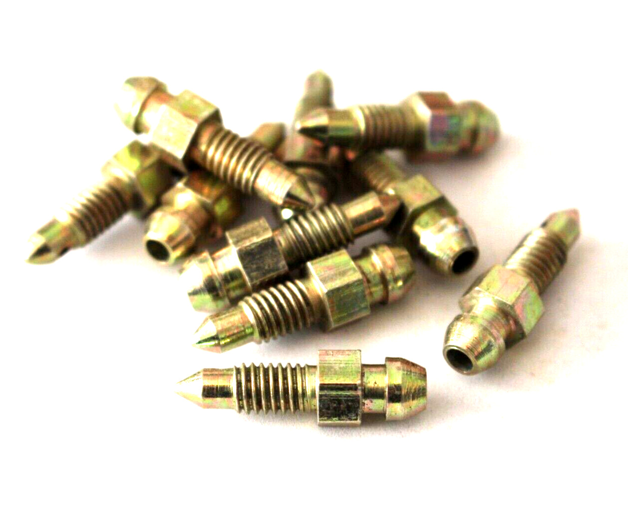 Brake Pipe Bleed Screws Qty 10 Pack Metric M6 6mm X 1mm Male Connector BPN34