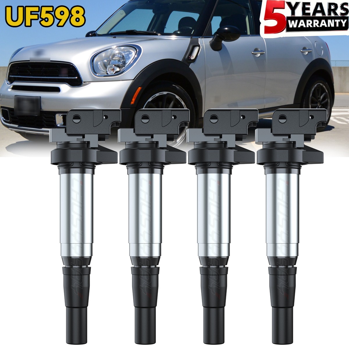 4 Ignition coil Packs UF598 For 11-2016 Mini Cooper Countryman 1.6L L4