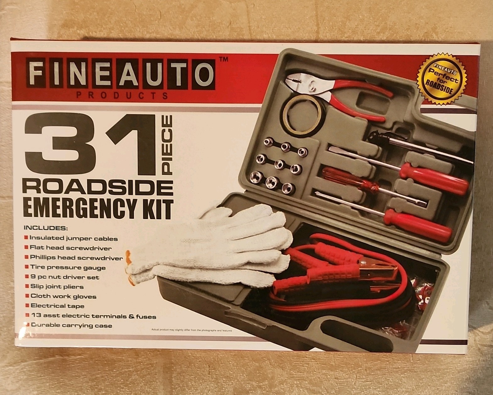 Fine Auto Products 31 Piece Roadside Emergency Kit