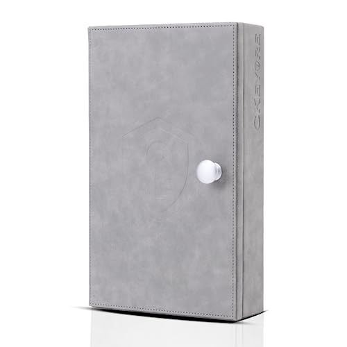 CKEYURE Premium XL PU Leather Faraday Box for Car Keys Wall Mount | Anti Theft