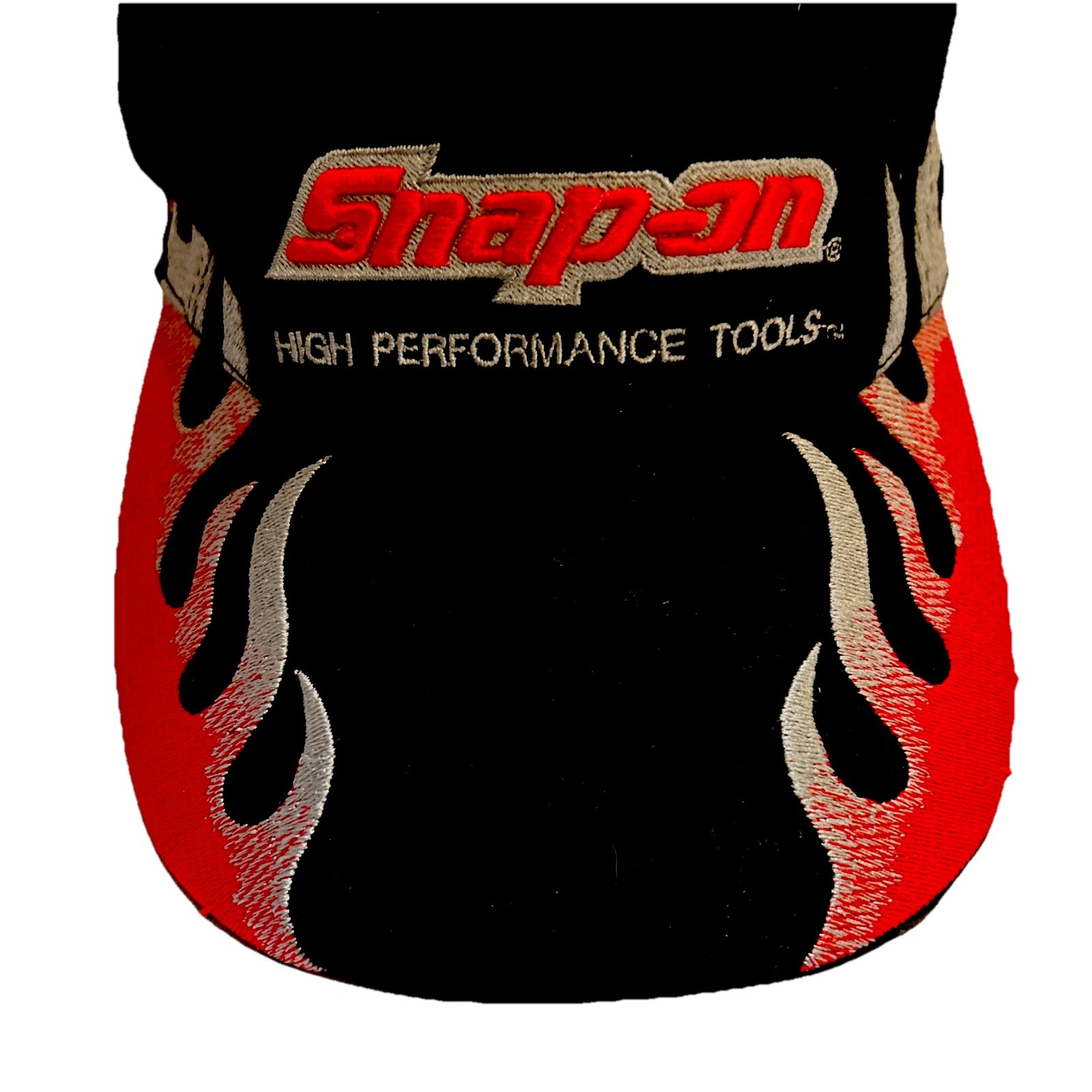 Snap On Hat Embroidered Raised Flame Black Adjustable Cap High Performance Tools