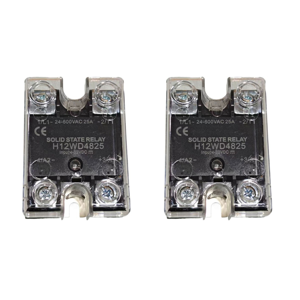 Replacement for H12WD4825 Solid State Relay 25A 4-32VDC to 24-600VAC 2 pcs