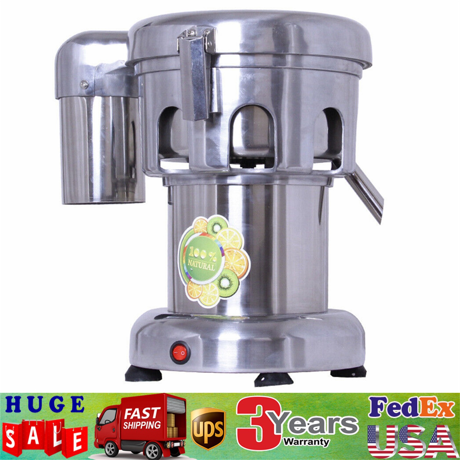 Commercial Electric Juice Extractor Centrifugal Juicer Machine Heavy Duty 370W