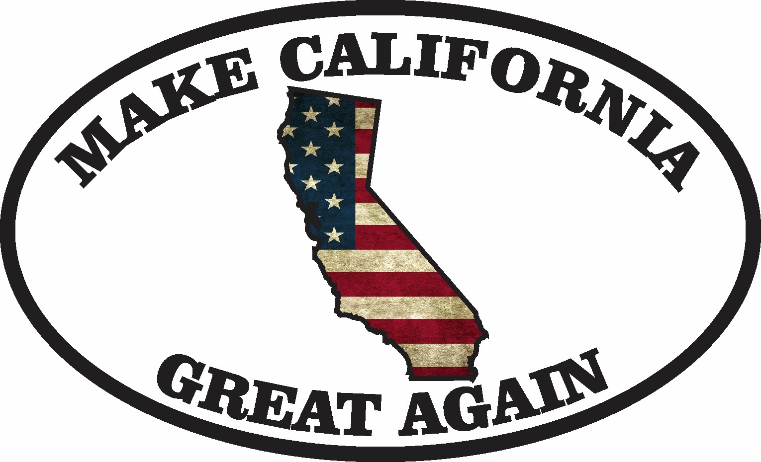 MAKE AMERICA GREAT AGAIN CALIFORNIA MAGA TRUMP FLAG DECAL STICKER POLITICAL